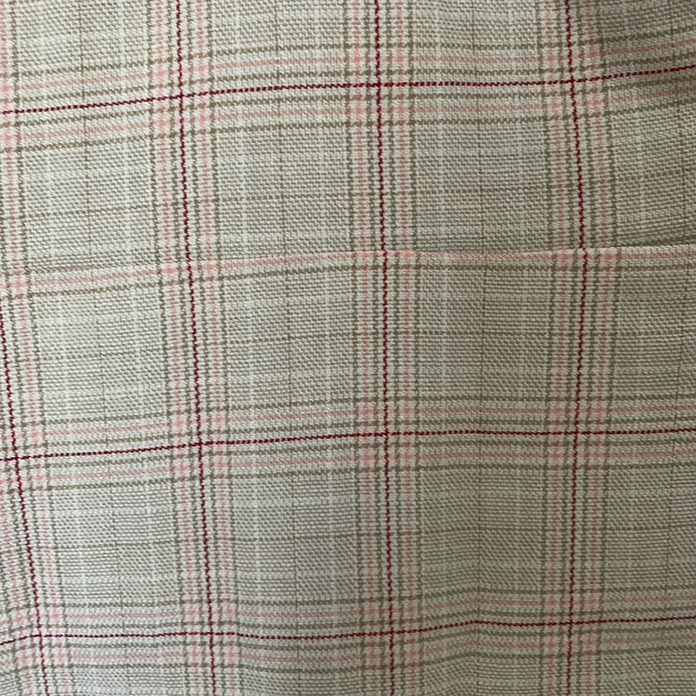 Ann Taylor beige and pink plaid midi dress - Picture 4 of 10